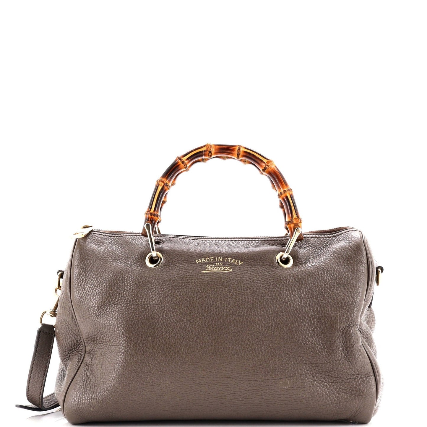 Gucci Bamboo Shopper Boston Bag Leather Medium