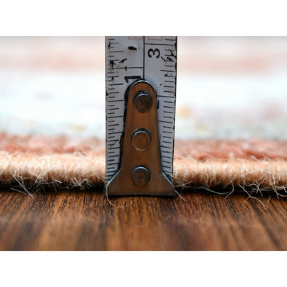 2'8"X12' Soft Wool Hand Knotted Soft Orange Angora Oushak Runner Rug