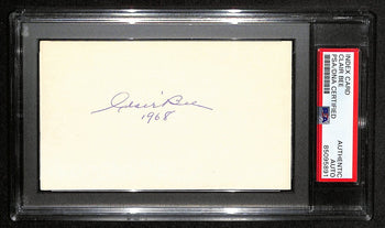 Clair Bee Hof Signed 3X5 Index Card Baltimore