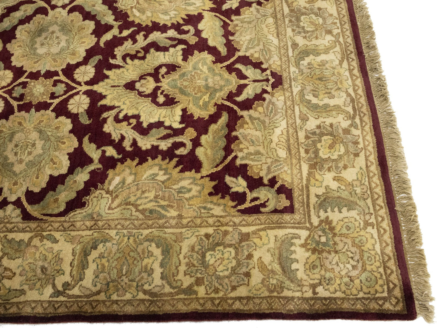 Thick handmade pile carpet agra jaipur oriental design floral decor ft 4x6