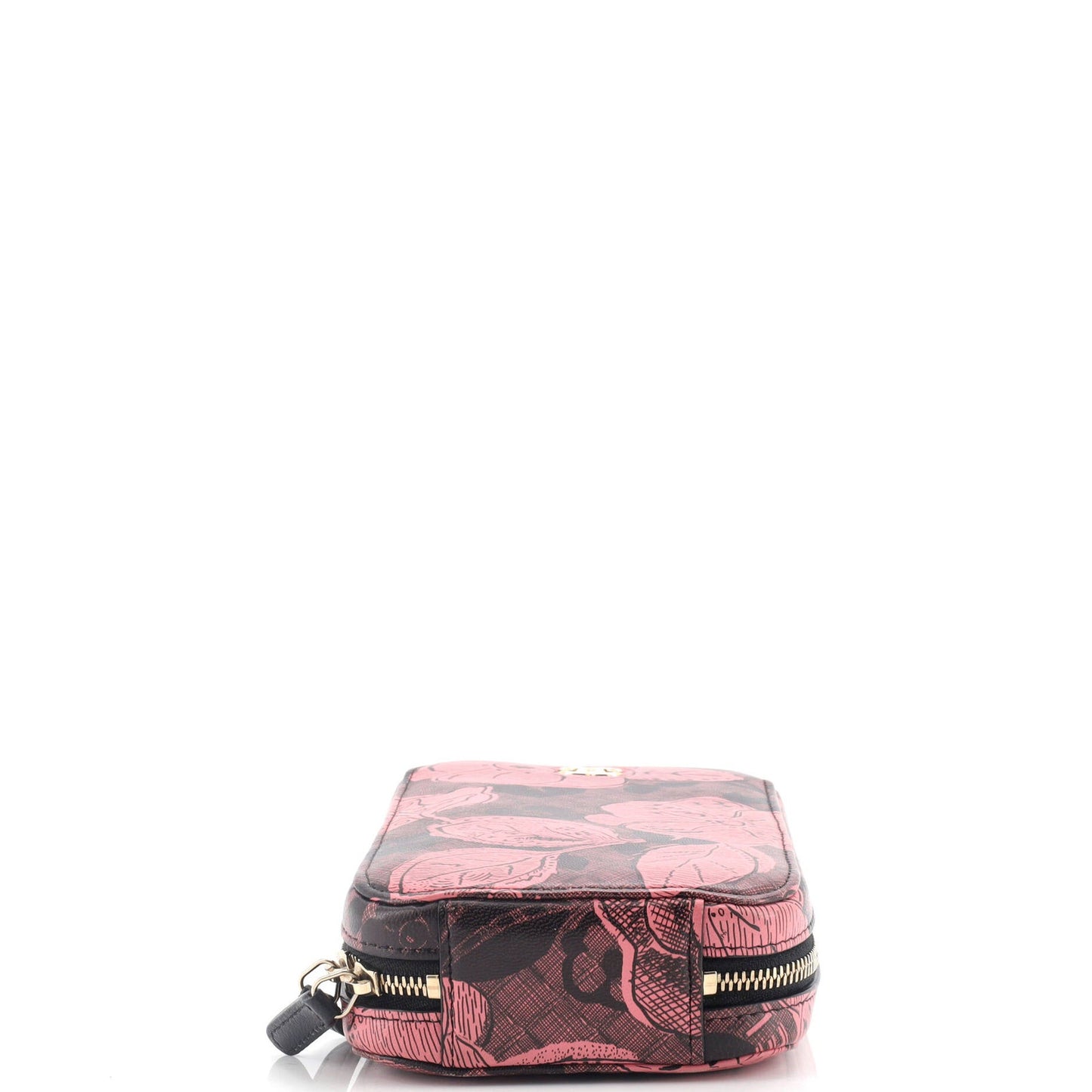 Chanel Zip Around Phone Case With Chain Printed Lambskin