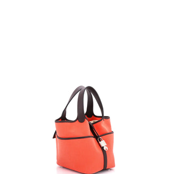 Hermes Cargo Picotin Lock Bag Canvas And Swift Pm