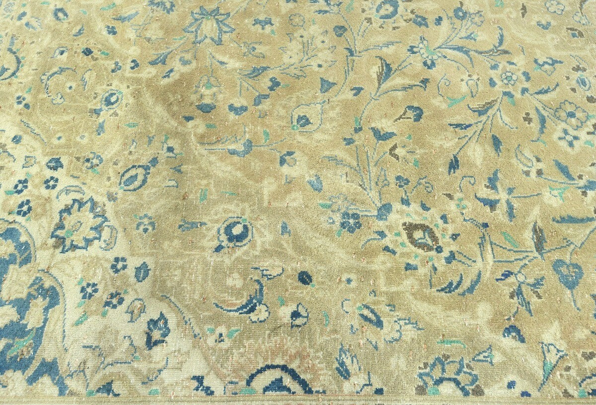 10X13 Ft Antique Stone-Washed Oriental Rug Floral