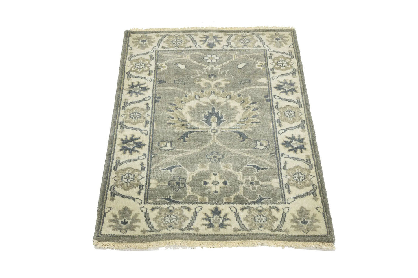 2X3 Ft Handmade Oushak Chobi Peshawar Oriental
