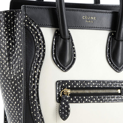 Celine Tricolor Luggage Bag Python And Leather Nano