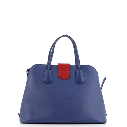 Prada Convertible Turnlock Flap Promenade Bag Saffiano Leather Medium