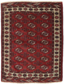 Handmade Semi-Antique Oriental Rug 4X5 Ft Small