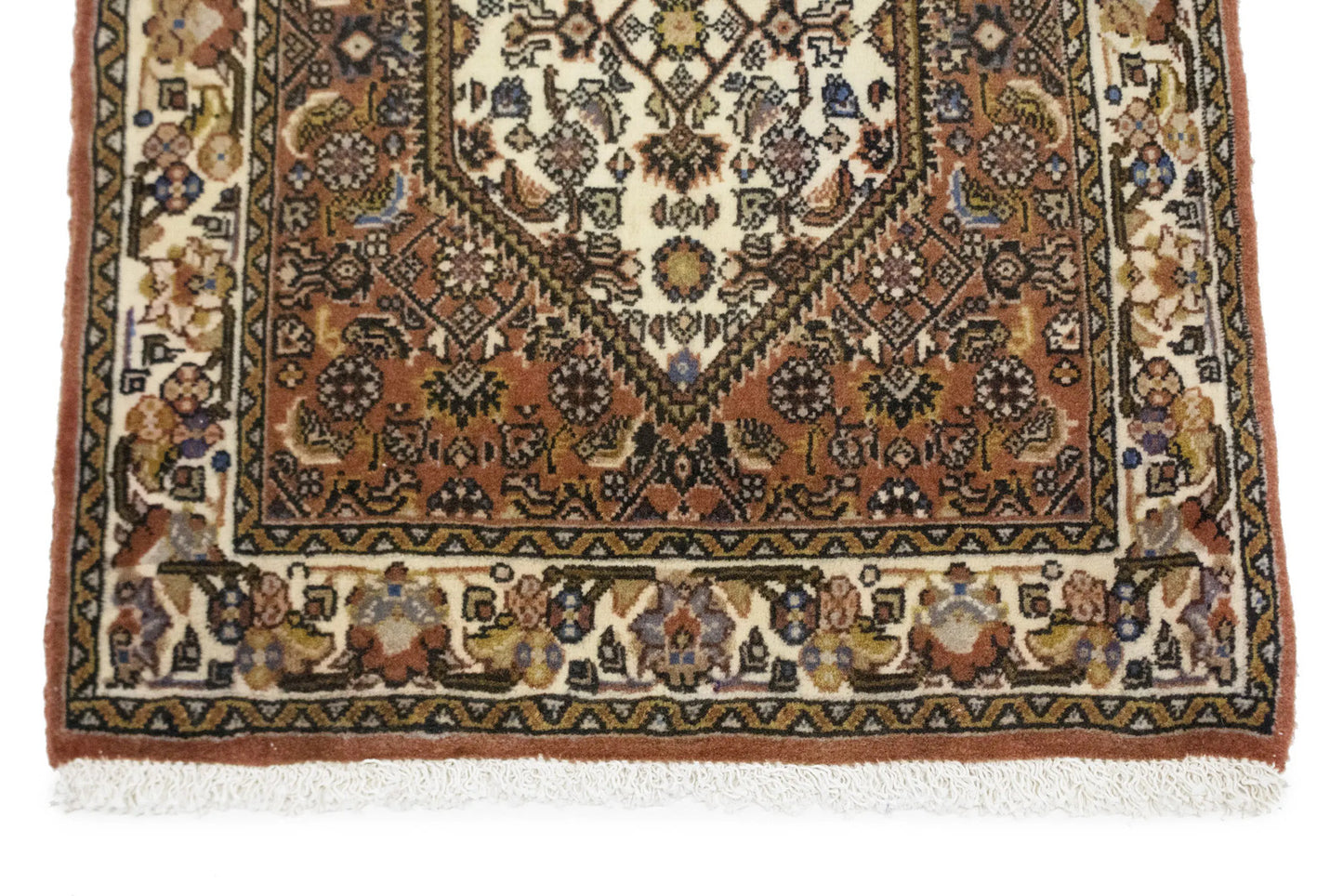 Handmade Vintage Wool Oriental Rug Cinnamon Clay Tribal Small Carpet 2X2'4 ft
