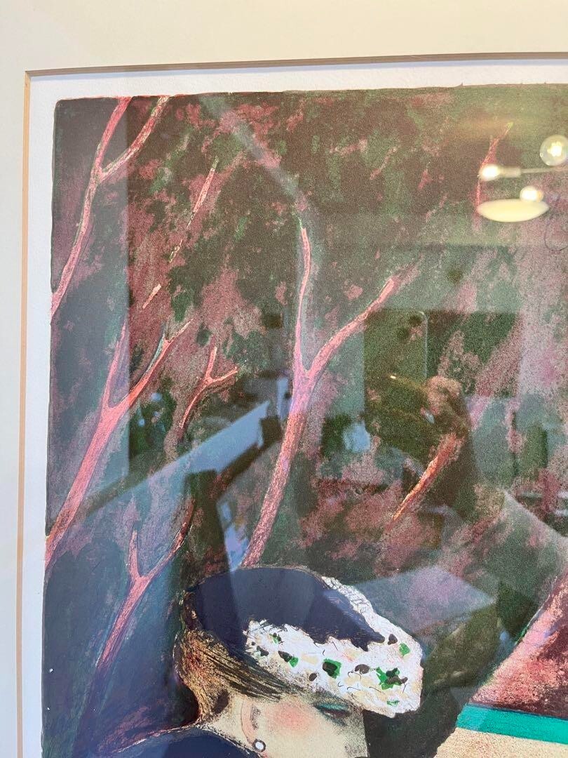 Jean-Pierre Cassigneul Le Silence Original Lithograph Signed E.A Framed 1981