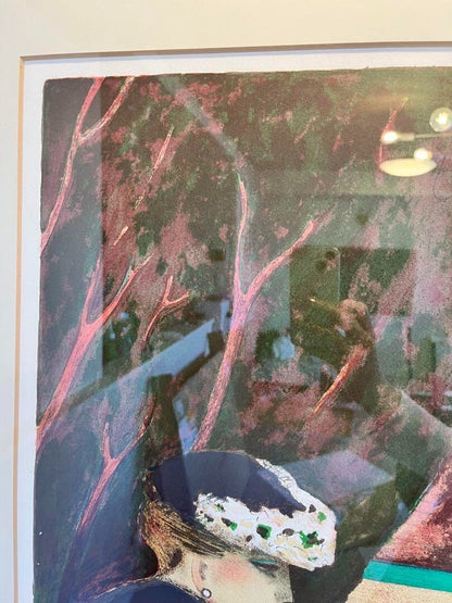 Jean-Pierre Cassigneul Le Silence Original Lithograph Signed E.A Framed 1981