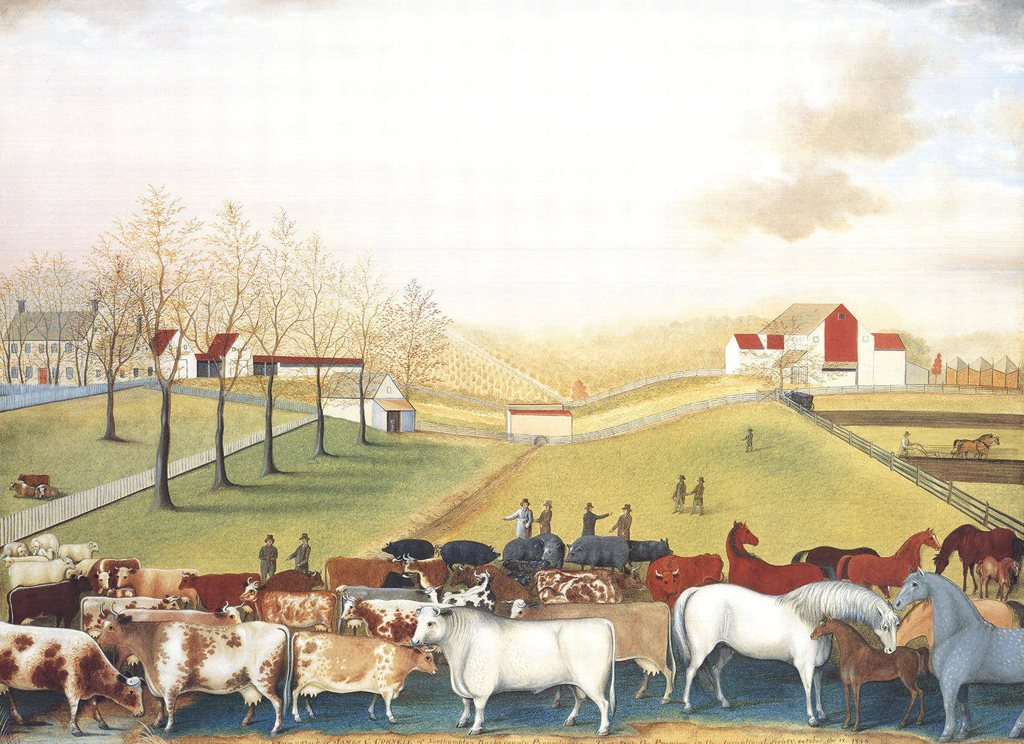 Edward Hicks The Cornell Farm " Offset Lithograph Contemporary Edwa