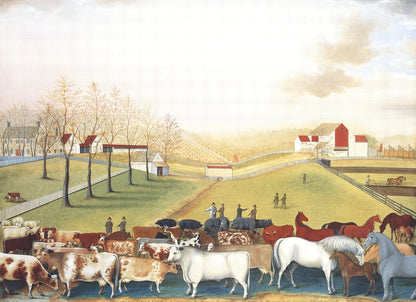 Edward Hicks The Cornell Farm " Offset Lithograph Contemporary Edwa