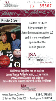 Marshall Goldberg Autographed 3X5 Card (Jsa)