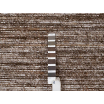 8'1"X10'1" Brown Modern Design Hand Loomed Indoor Outdoor Oriental Rug