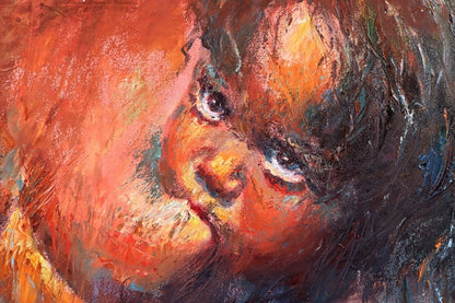 Garth Bayley Original Oil Painting The Gaze South African/British Artist Signed