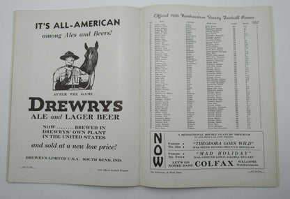 Nov. 21, 1936 North Western Vs. Notre Dame Ncaa