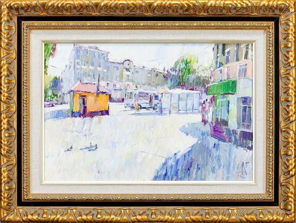 Sergey Avdeev (1984-) Russian Oil Painting "Departure" 2017 Signed, Framed