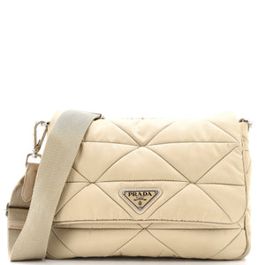 Prada Padded Flap Shoulder Bag Quilted Tessuto