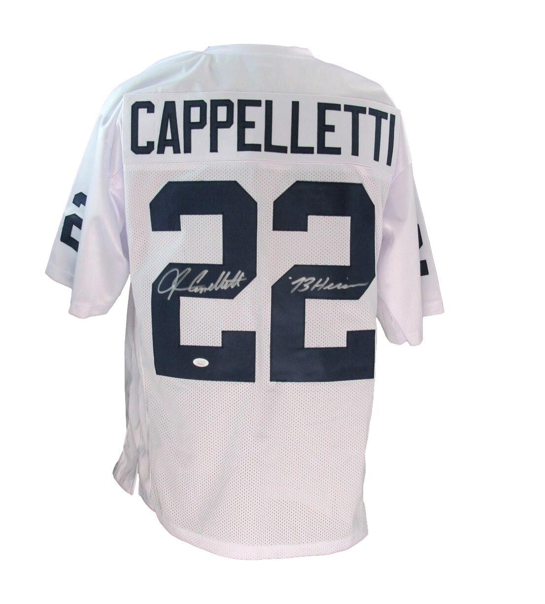 John Cappelletti Signed/Inscr White Custom Football Jersey Penn State Jsa 184759