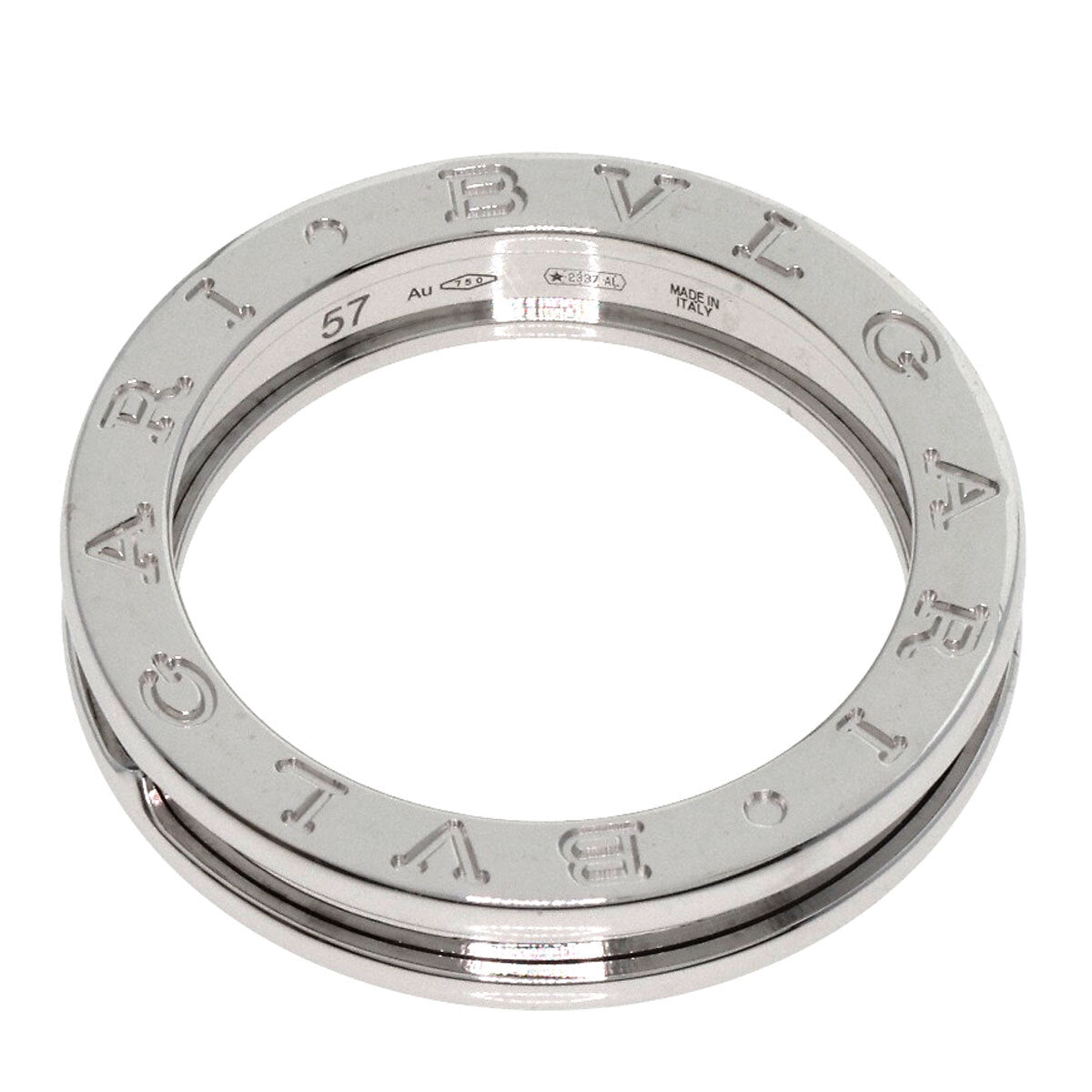 Bvlgari Ring B.Zero1 1 Band Xs #57 K18 White Gold