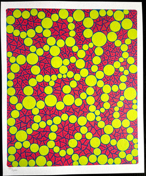 Yayoi Kusama Lithograph Mori Museum Coa Hand Numbered Crayon