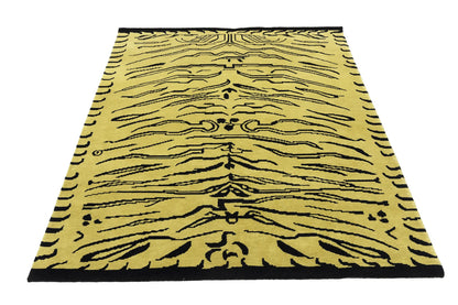 Handmade Nepali Wool Oriental Rug Modern Tribal