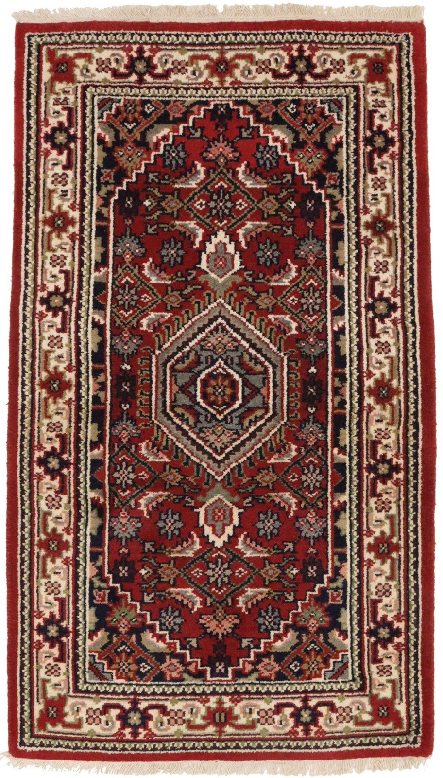 Handmade Floral Tribal Carpet for Bedroom and Bathroom 3X5 ft Oriental Bidjar Carpet