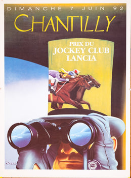 Razzia  Chantilly Prix Du Jockey Club 1992, Lancia Poster 2230 Serigraph Horse