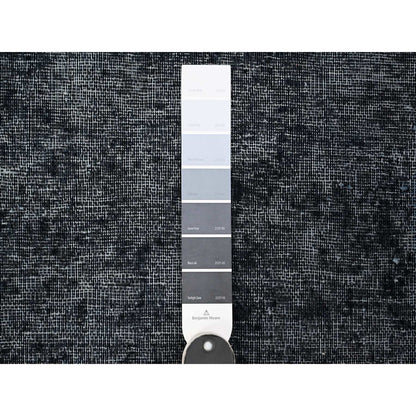 9'3"X12'6" Zombie Gray Distressed Vintage Zoroastrian Karman Oriental Rug