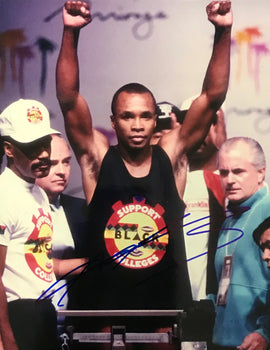 Sugar Ray Leonard Autographed 8X10 Boxing Photo