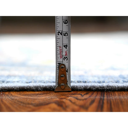 2'9"X15'3" Blue Afghan Angora Oushak Rural Medallions Runner Oriental Rug