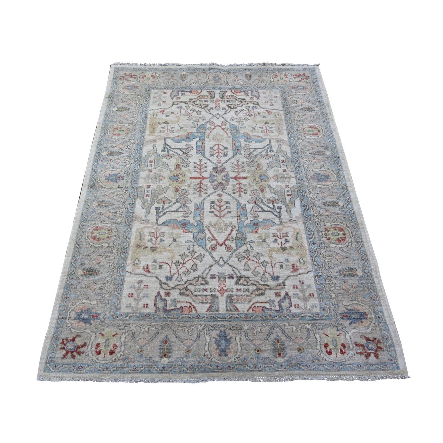 4'X5'10" Gray Fine Aryana Bidjar Garus Design Runner Oriental Rug