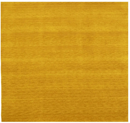 Marigold Solid Design Hand-Loomed 8X8 Gabbeh Wool
