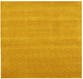 Marigold Solid Design Hand-Loomed 8X8 Gabbeh Wool