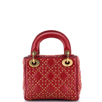 Christian Dior Supple Lady Dior Bag Cannage Studded Lambskin Mini