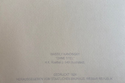 Wassily Kandinsky Lithograph 1924 Coa Published -