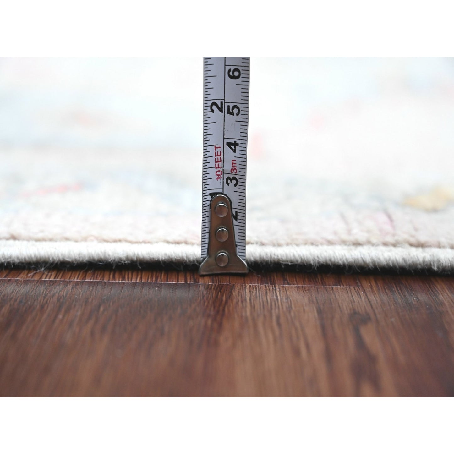 3'1"X10' Pink Anatolian Village Inspired All Wool Hand Knotted Runner Rug