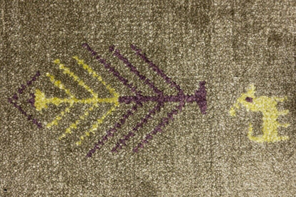 Handwoven Indo-Gabbeh Oriental Runner Rug