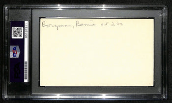 Bennie Borgmann Hof Signed/Auto 3X5 Index Card Fort Wayne Hoosier Psa/Dna 188576
