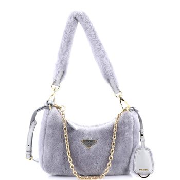Prada Re-Edition Shoulder Bag Shearling Mini