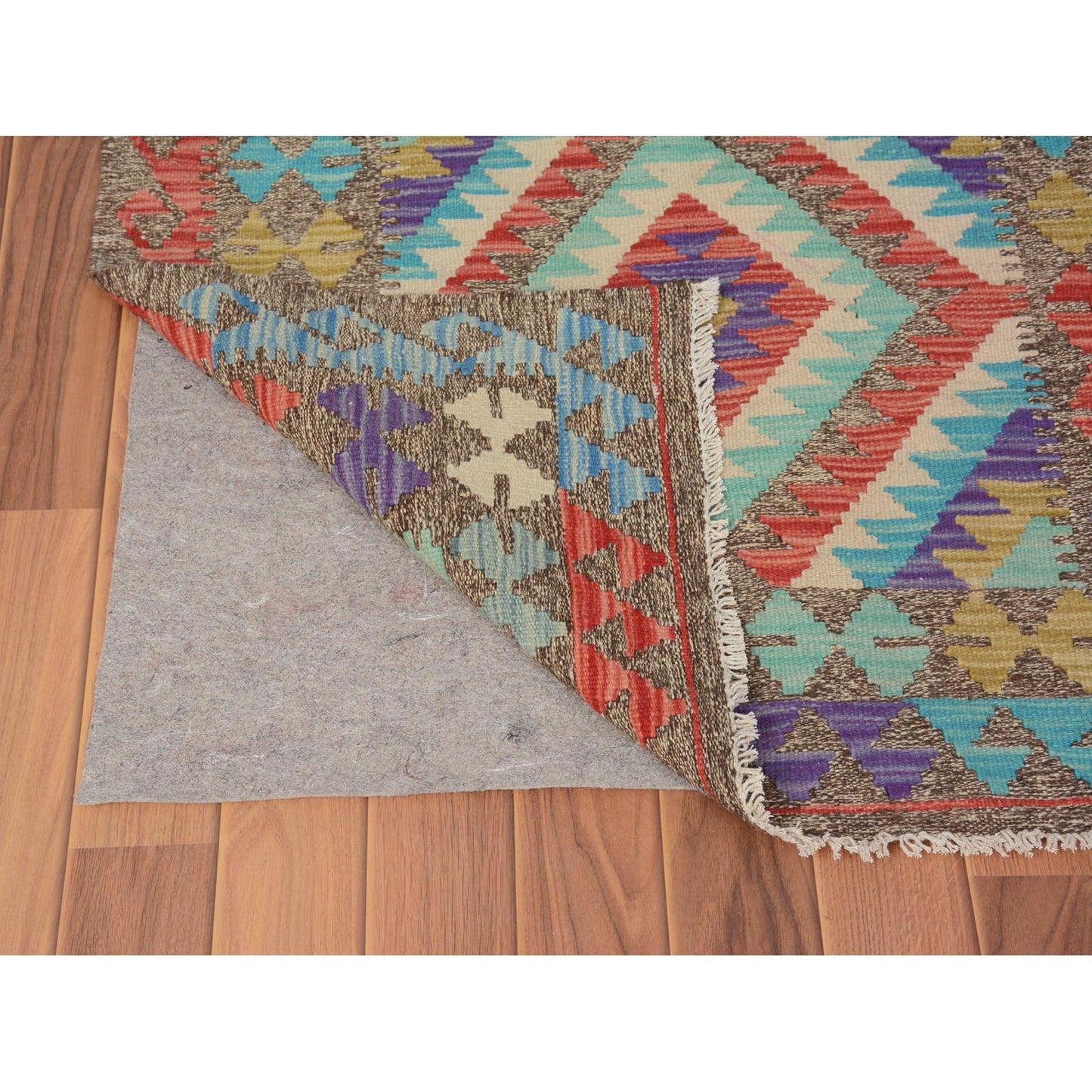 3'X4' Colorful Reversible Afghan Kilim Flat Weave Wool Hand Woven Rug