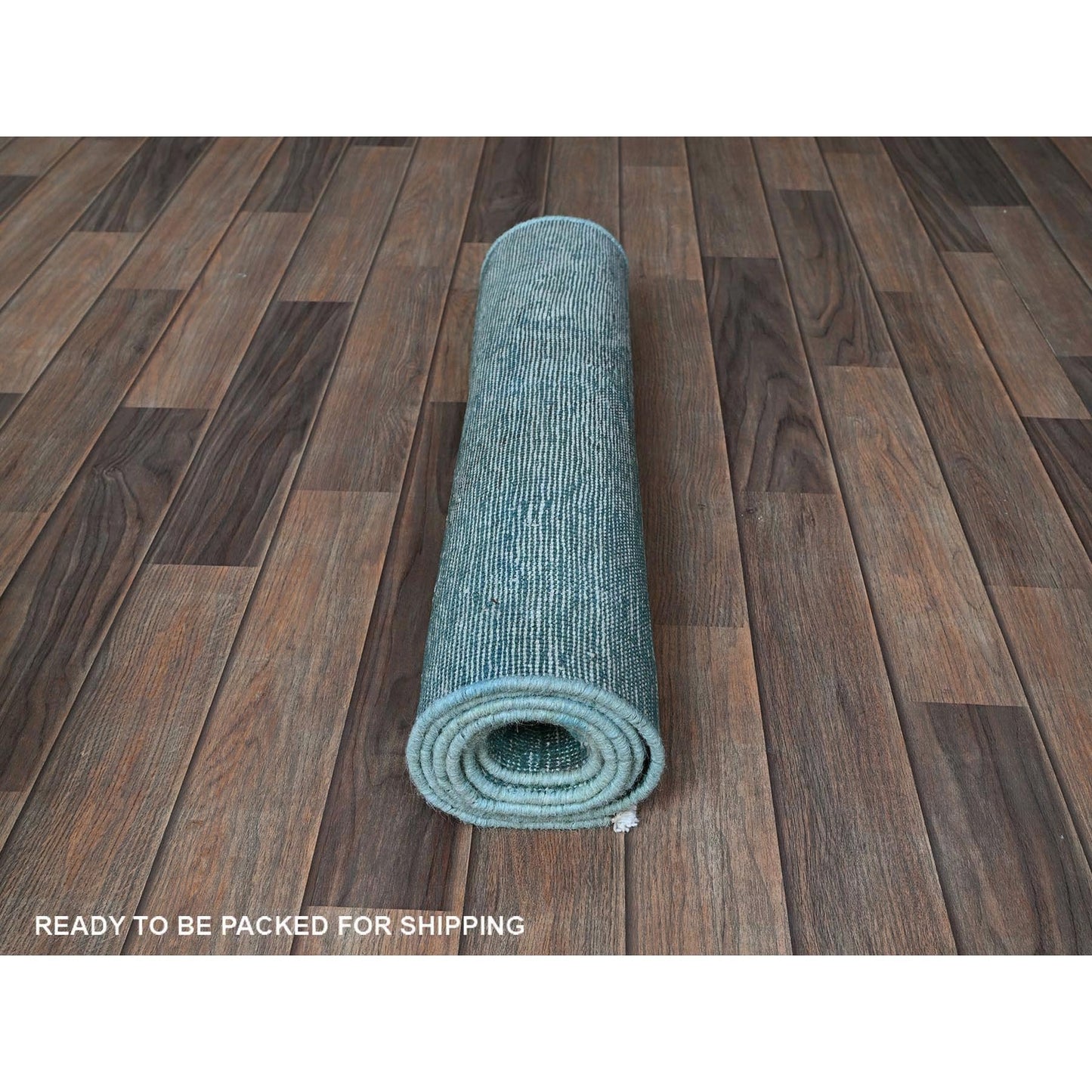 2'3"X6'1" Blue Overdyed Vintage Zoroastrian Hand Knotted Wool Runner Rug