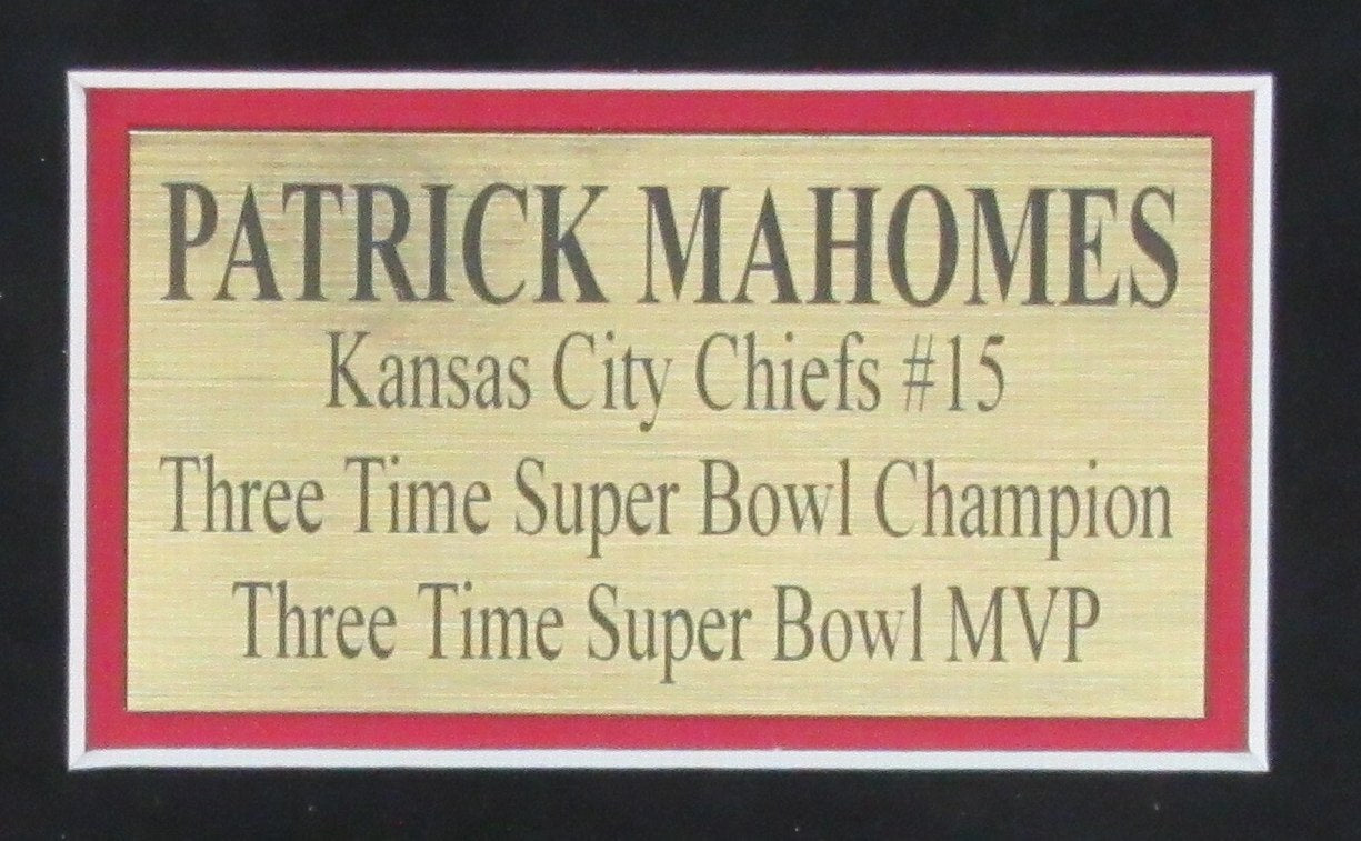 Patrick Mahomes Collage W/Laser Engraved