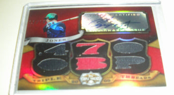 Chipper Jones 09 Topps 3X Threads Game  Triple