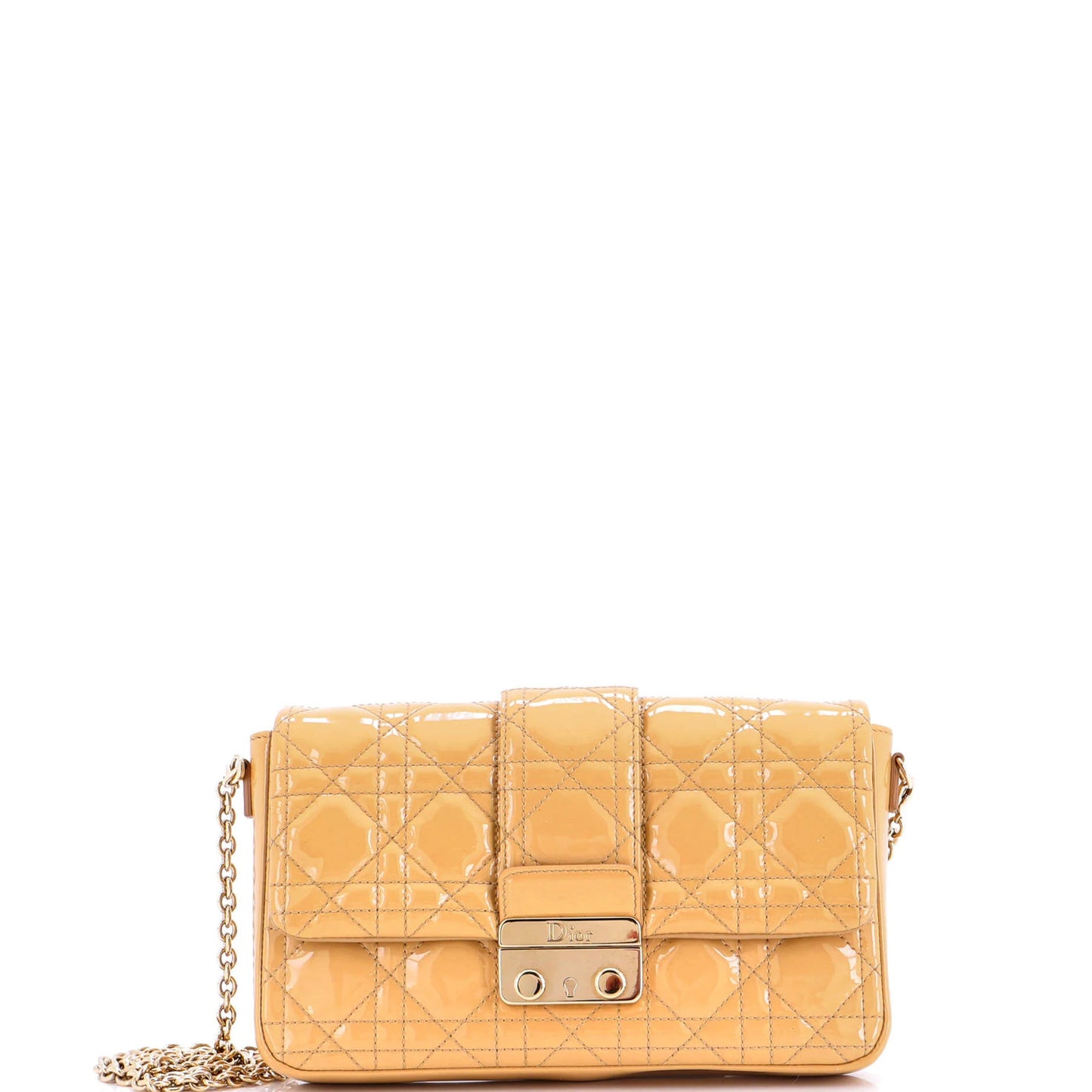 Christian Dior New Lock Pouch Cannage Quilt Patent Mini