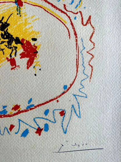 Pablo Picasso Lithograph 'Corrida' Signed Numbered Coa In Pencil