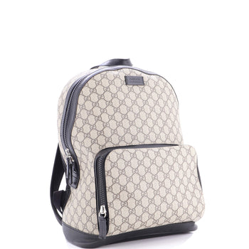 Gucci Zip Pocket Backpack Gg Coated Canvas Medium