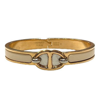 Hermes Mini Clic Bracelet In Nata Gold, Metal, Enamel