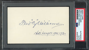 Fred Williams Autographed 3X5 Index Card