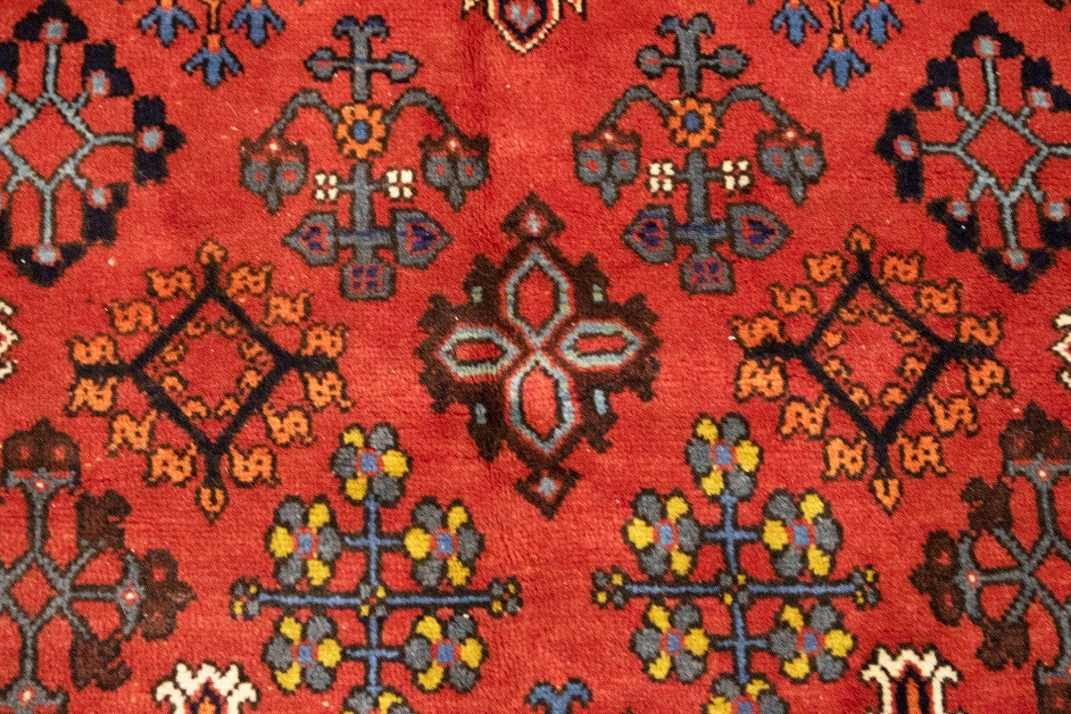 Rug handmade vintage wool oriental carpet 8x12 geometric tribal farmhouse